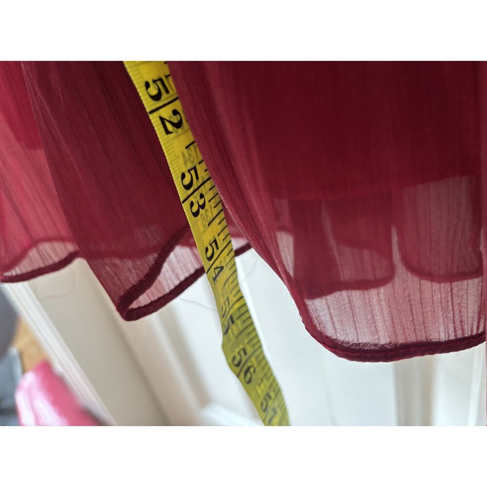 Red Tiered Ruffle Dress With Straps Size 8 - Picture 6 of 10